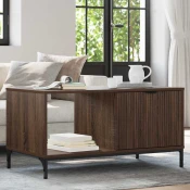 vidaXL Klubska miza Rjavi hrast 90 x 49 x 46 cm Konstruiran les
