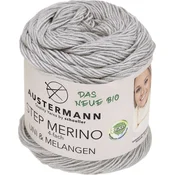 Austermann Step Merino 4 Uni & Melangen 90317-1001 Light Grey Melange Pletilna preja