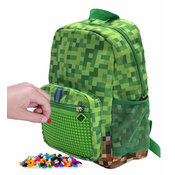 Pixie Crew kreativni djecji ruksak Minecraft, zeleno-smedi