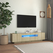 TV ormaric s LED svjetlima boja hrasta sonome 160 x 35 x 40 cm