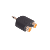 Cabletech Adapter 2x cinch Ž.-Banana 3,5 mm mono