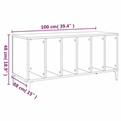 Ormaric za ploce boja betona 100 x 38 x 48 cm konstruirano drvo