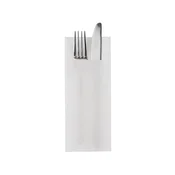 MANK BASIC Žepek za jedilni pribor, 300 kosov, pregib 1/8, Linclass-Light, bela