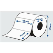 Premium mat etiketa - izrez 102mm x76mm, 440 etiket