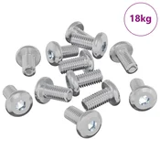 Vidaxl Zaklepni vijak Enobarvno 4865 szt. srebrna Jeklo