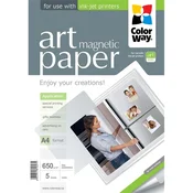 COLORWAY ART mat magnetski foto papir, 650 g/m2, A4, 5 listova (PMA650005MA4)