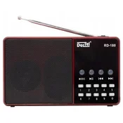 Dartel prijenosni radio RD-180, FM, Bluetooth, MP3, punjiva baterija, crveni