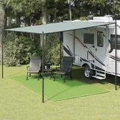 Vidaxl Preproga za šotor svetlo zelena 250x350 cm HDPE