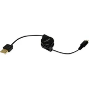 LogiLink USB 2.0 priključni kabel [1x USB 2.0 vtič A - 1x USB 2.0 vtič Micro-B] 0.75 m črn vklj. Z