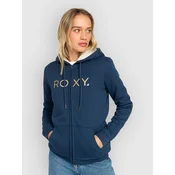 Roxy Itia Sherpa Logo Half-Zip Sweater mood indigo
