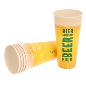 Love Nature 500 ml papirnat kozarec za pivo, 0 % plastike/brezplačno, SUP, EKO, 50 kosov.
