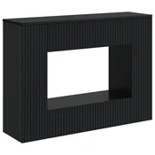 Vidaxl Konzolna miza Črtasto Črna 101 x 29 x 74 cm Konstruirano leseno
