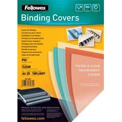 Prednja navlaka, A4, 180 mikrona, FELLOWES, prozirna, 25 komada 5380001