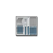 Victorinox - 12-delni komplet jedilnega pribora SWISS MODERN, modre barve