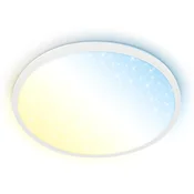 Brilo LED stropna svetilka Slim zvezdno nebo zatemnilna CCT bela 3,3 x O 37,5 cm
