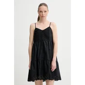 Pamucna haljina Levis CORA SL MINI DRESS boja: crna, mini, širi se prema dolje, 001RJ