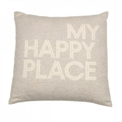 Prevleka Silvretta 50 x 50 cm, My happy place - siva