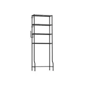 Songmics Kopalniška polica 4-nadstropna 30x63x176 cm črna