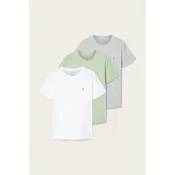 AllSaints Majica TONIC svetlo siva / pastelno zelena / bela