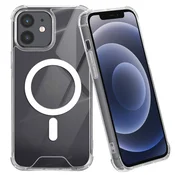 AVIZAR Magsafe ohišje za iPhone 12 Silikonski gel, odporen na udarce, ojačan z kovanci, Prozorno, (5000012294)