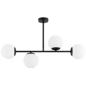 Lestenec na drogu GLORIS 4xE14/10W/230V črn