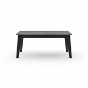 Crni proširiv blagovaonski stol s plocom stola u betonskom dekoru 100x180 cm Shadow – TemaHome