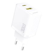 slomart Omrežni polnilnik Dudao A27TEU PD 30W GaN USB-A USB-C - bel
