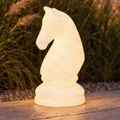 Lucande LED talna svetilka Gambi, šahovska figura konja, CCT IP44 - Dizajn - bel - Plastika