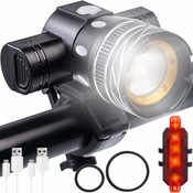 USB LED baterija. biciklisticke T6 svjetiljke CREE LED XM-L + stražnje svjetlo