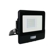 V-TAC LED reflektor s PIR senzorom 20W, 1510lm, Samsung čip, 100°, IP65, crna Barva světla: Hladna bijela