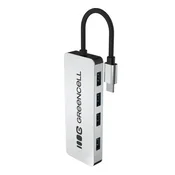 HUB Green Cell USB-C HUB, 4x USB-A 3.0