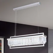 ORION Prism LED visilica, izduženi krom - Dnevni boravak/blagovaonica - krom, prozirno - Kristal