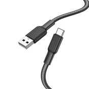 Hoco Kabel USB A na USB C Hoco 3A, 1 m, X69, črno-bel