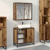 vidaXL Komplet pohištva za kopalnico 2 pcs Star les 65 x 33 x 60 cm