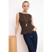 Trendyol Milla Ženska bluza, Braon