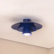 Luminex Stropna svetilka Plato, temno modra, kovina, O 38 cm, E27 - Dnevna soba/jedilnica - Sodobni