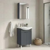 HANAH HOME Kupatilski ormarić sa umivaonikom i ogledalom (2 komada) Purus 55 478
