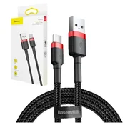 BASEUS Cafule 3A USB na USB-C kabel 0,5 m (rdeče-črn)