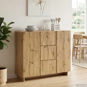vidaXL Strani šal Artisan hrast 85,5 x 31 x 75 cm Inženirski les