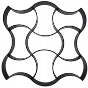 Korbi Velik plastični kalup za izdelavo betonskih tlakovcev – dimenzije 50 x 50 cm