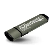 Kanguru FlashTrust USB ključek - 128 GB, aluminijast, siv