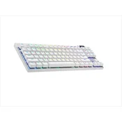 LOGITECH G mehanička tastatura G Pro k bežična, RGB, 920-012148, bela