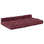 Vidaxl Modularna sedežna enota 4 pcs Bordo Blago