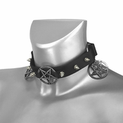 Ovratnica Trojna Triple Pentagram Classic Boot Strap - LSF3 08