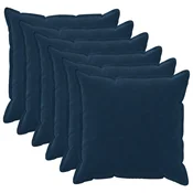 vidaXL Prevleka za blazino 6 pcs HOUTEN Modra 80 x 80 cm Mikrofibra