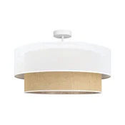 Plafonski luster BORHO 1xE27/60W/230V precnik 50 cm bela/juta