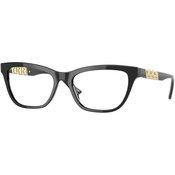 VERSACE Okvir za naocare 0VE3318 GB1 54, Ženski, Crni