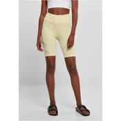 Womens High Waist Tech Mesh Cycle Shorts, Soft Yellow