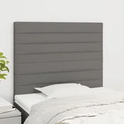 Uzglavlje tamno sivo 90x5x118/128 cm tkanina