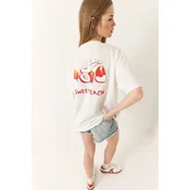Bianco Lucci Ženska majica kratkih rukava 60284039, Okrugli izrez, Bela